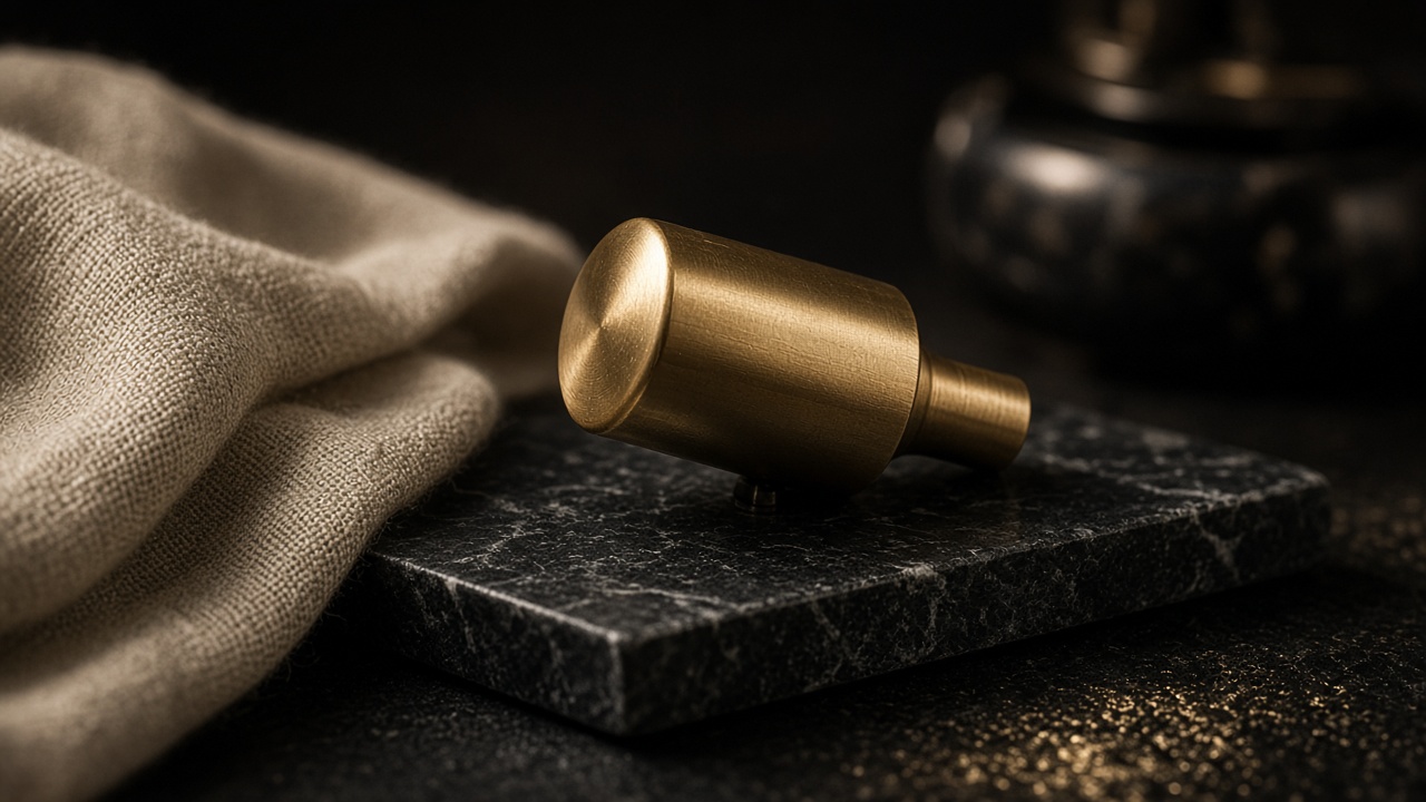 Instruments at rest on dark stone